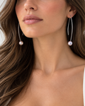 Sway With Me White Gold Earrings