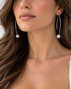 Sway With Me White Gold Earrings