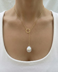 3-Way 12mm Pearl Drop Necklace