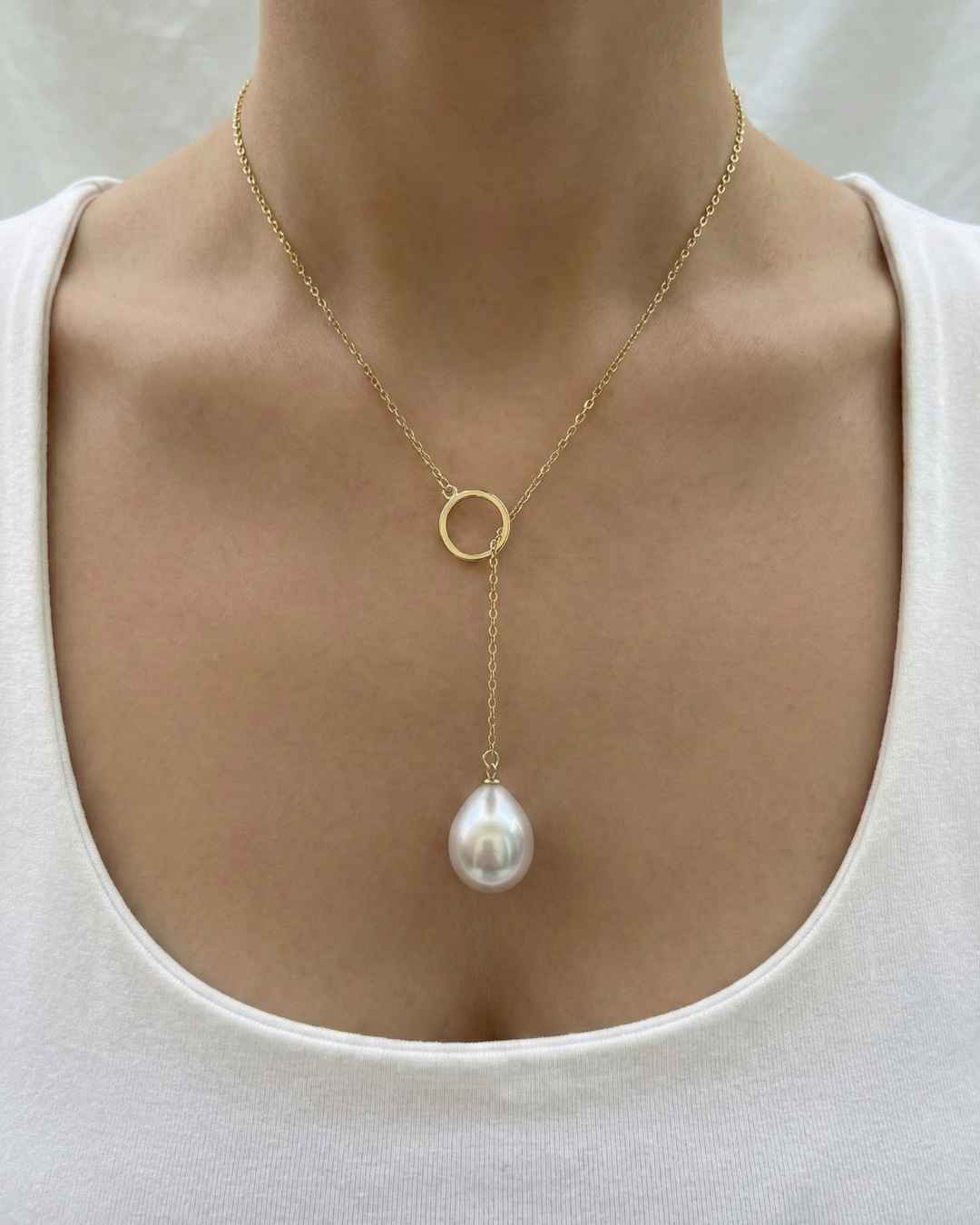 3-Way 12mm Pearl Drop Necklace
