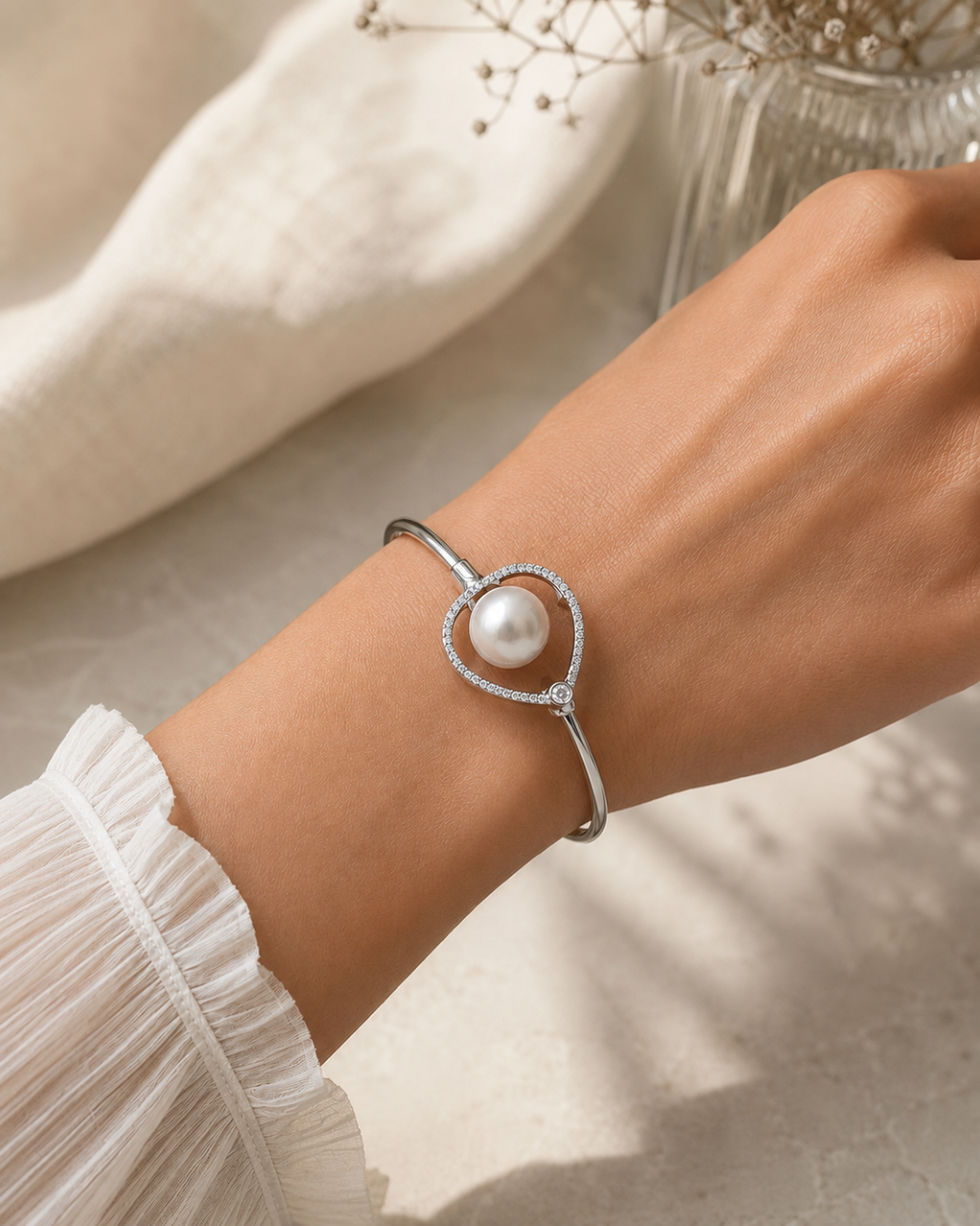 "I Smell Snow" Pearl Bracelet