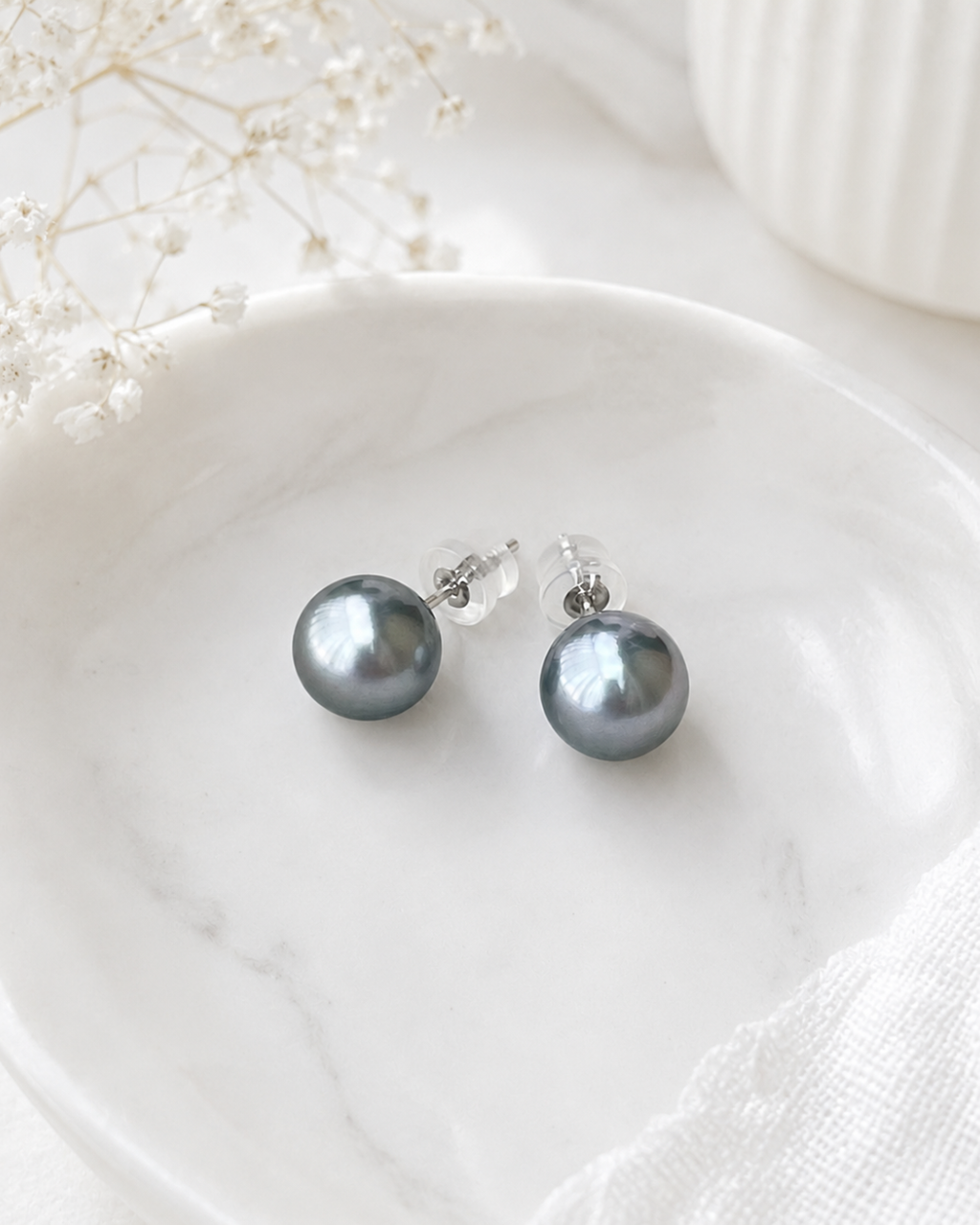 Moonstone Studs 9mm