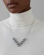 The Silver Eclipse "V" Necklace
