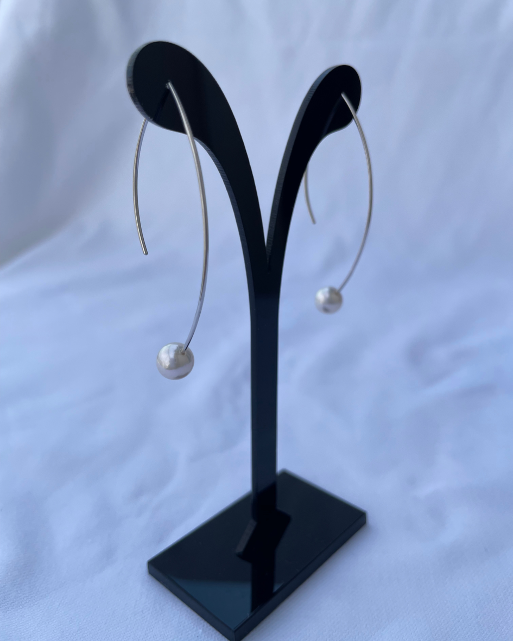 Sway With Me White Gold Earrings